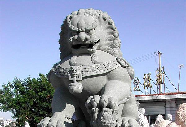 青石石雕北京狮